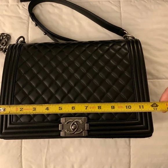 Chanel Large Boy Black Bag - Picture 13 of 15